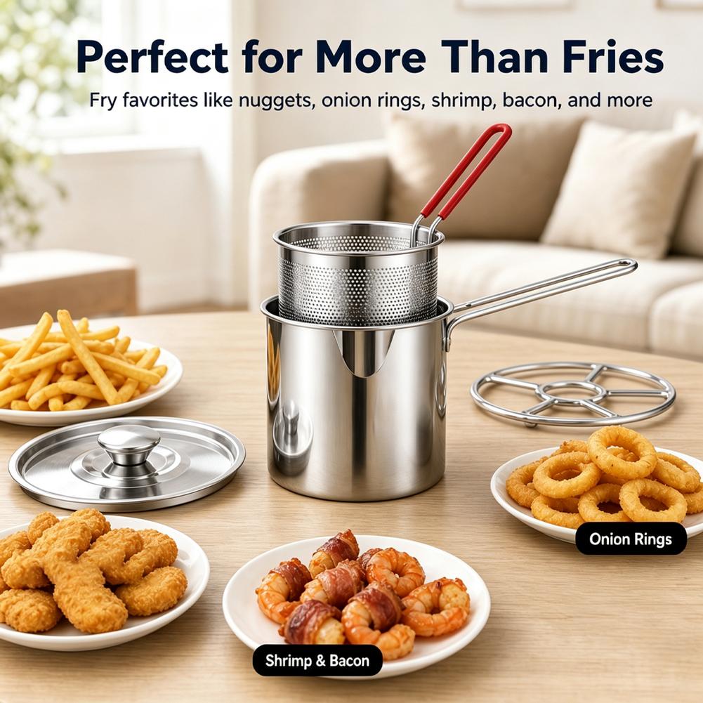 Deep Fryer Stainless - Pentola per frittura profonda in acciaio