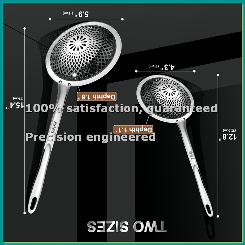 Deep Fryer Stainless - Cucchiaio Skimmer, Cucchiai Scolapasta in Acciaio