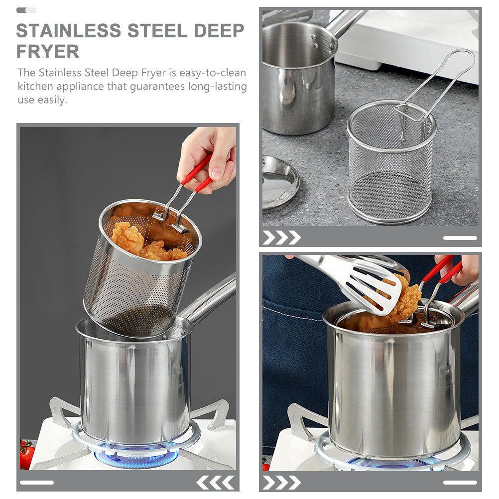 1 set di pentole in acciaio in - Deep Fryer Stainless recensione e prezzo