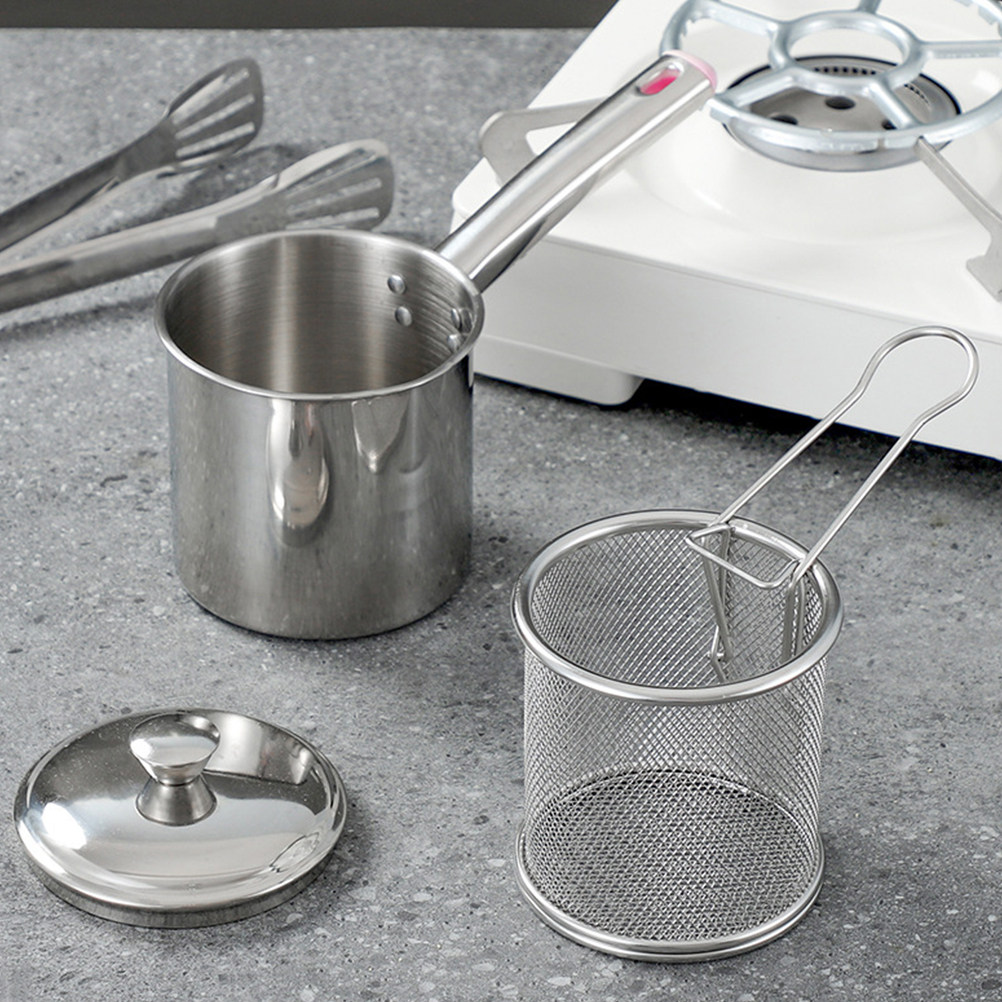 1 set di pentole in acciaio in - Deep Fryer Stainless recensione e prezzo