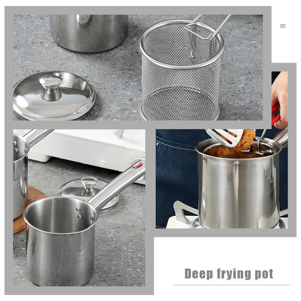 1 set di pentole in acciaio in - Deep Fryer Stainless recensione e prezzo