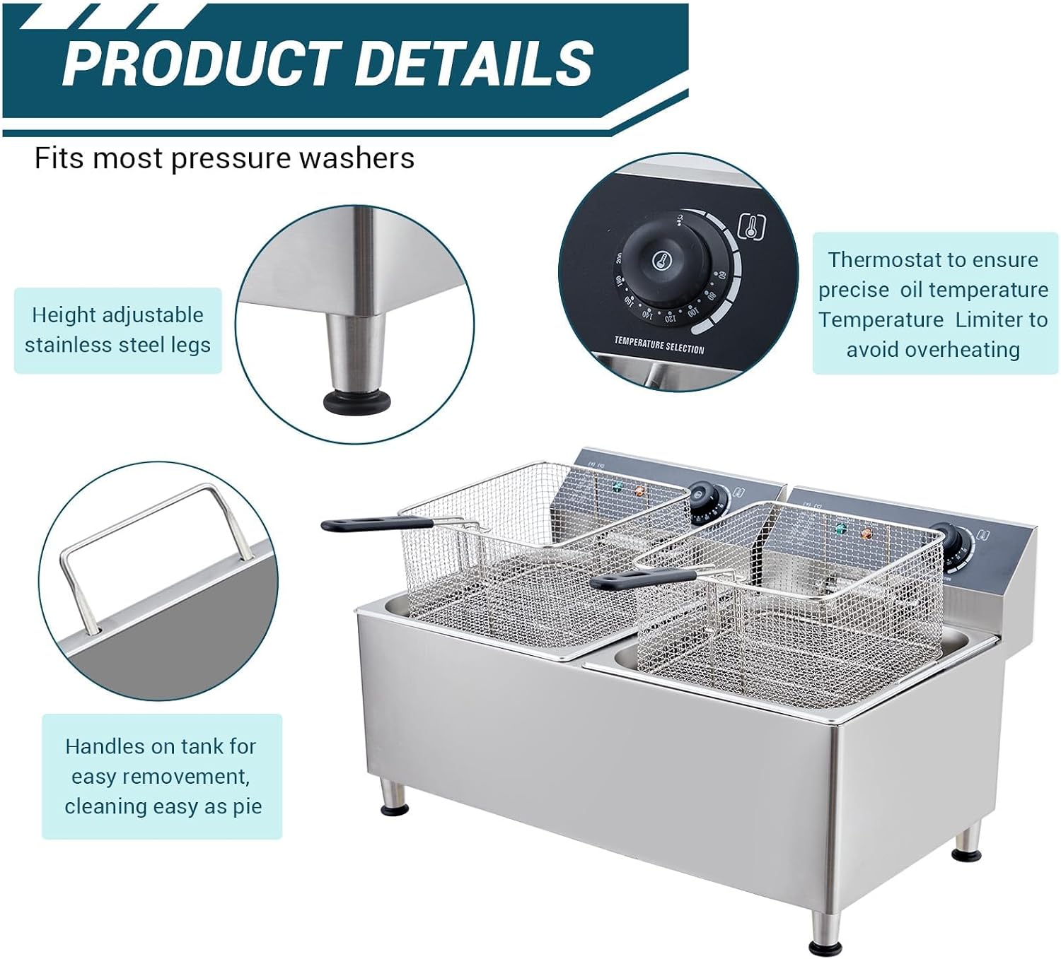 Friggitrice Elettrica Commerci - Deep Fryer Stainless recensione e prezzo